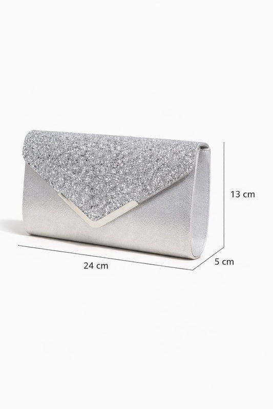 AVRA | Bolso Plateado Glitter
