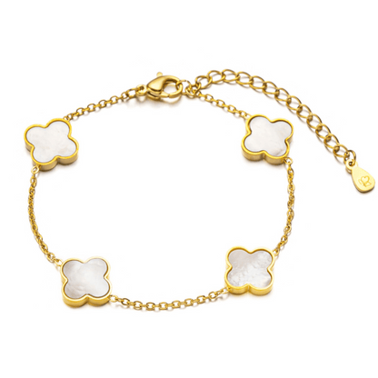 AVRA | Brazalete de Trébol Blanco